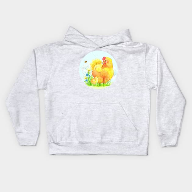 Spring Time Kids Hoodie by Vicky Kuhn Illustration